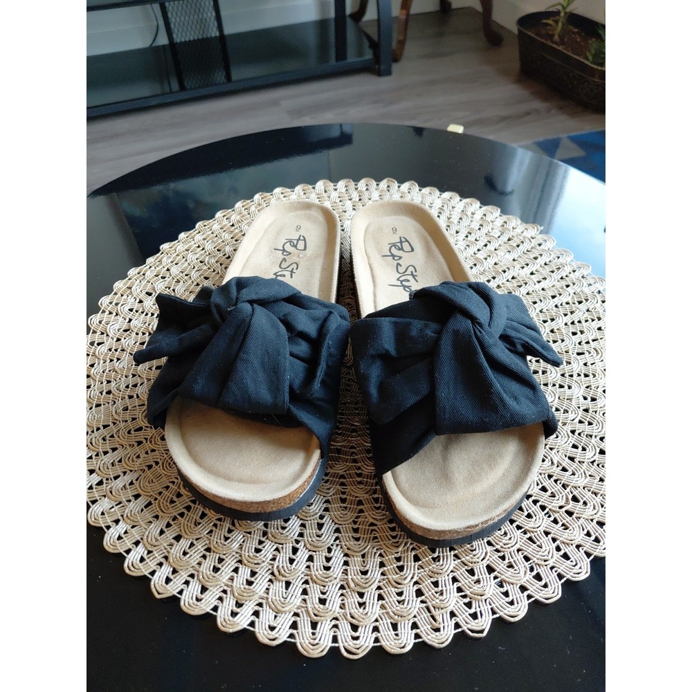 PepStep Slide Sandals for Women Dressy Summer Casual, Cute Bow Tie... Size 9
